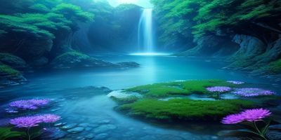 激情丛林溯溪探险队伍在清澈山涧中逆流而上水花四溅充满生命活力与激情